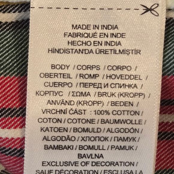 Lauren Ralph Lauren XL Rhinestone Embellished Bullion Plaid Cotton Twill Shirt - Picture 9 of 10